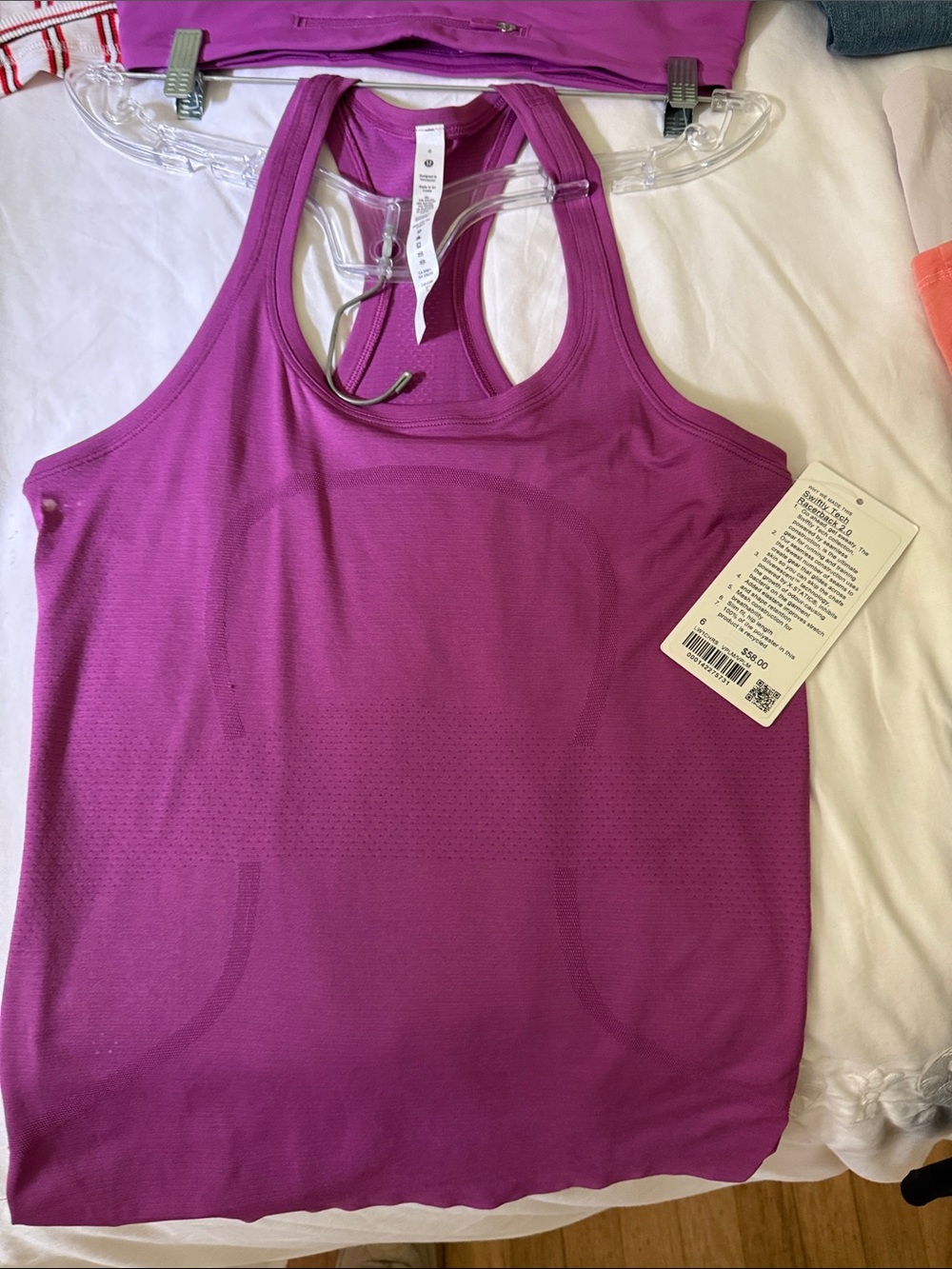 Magenta Racerback Athletic Tank Top